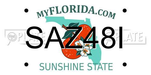 SAZ48I Florida License Plate