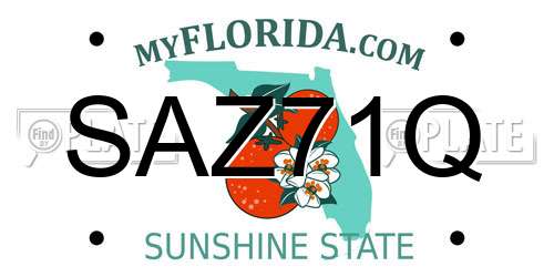 SAZ71Q Florida License Plate
