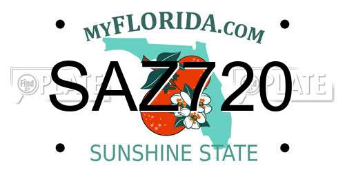 SAZ720 Florida License Plate