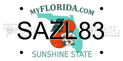 SAZL83 Florida License Plate