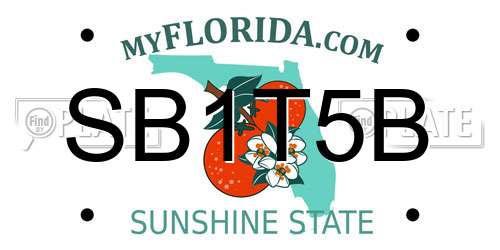 SB1T5B Florida License Plate