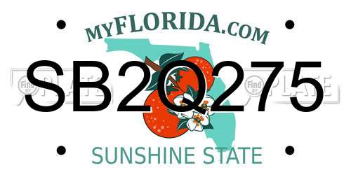 SB2Q275 Florida License Plate