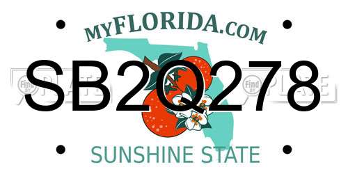 SB2Q278 Florida License Plate