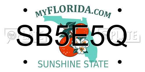 SB5E5Q Florida License Plate