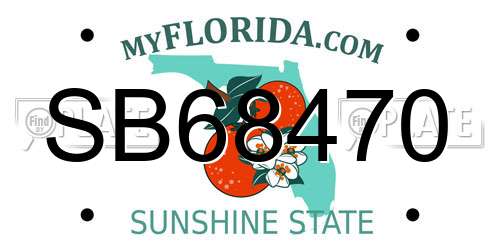 SB68470 Florida License Plate