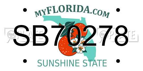SB70278 Florida License Plate