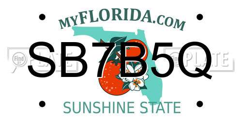 SB7B5Q Florida License Plate