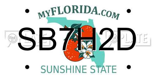 SB7H2D Florida License Plate