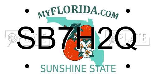 SB7H2Q Florida License Plate