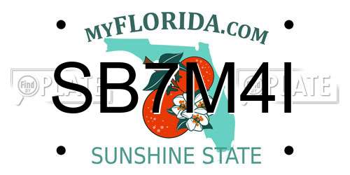 SB7M4I Florida License Plate