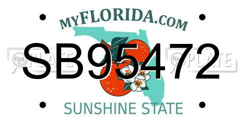 SB95472 Florida License Plate