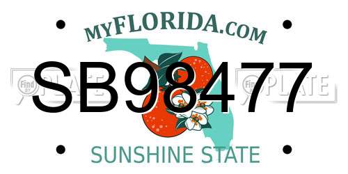 SB98477 Florida License Plate