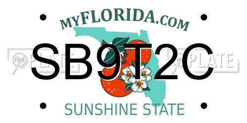 SB9T2C Florida License Plate