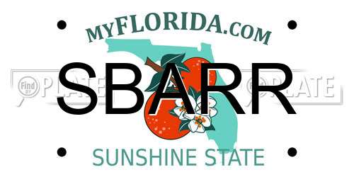 SBARR Florida License Plate