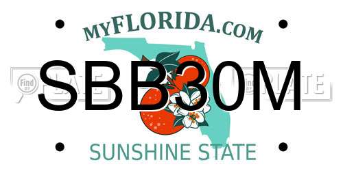 SBB30M Florida License Plate