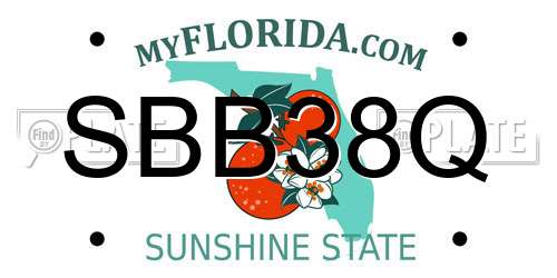 SBB38Q Florida License Plate