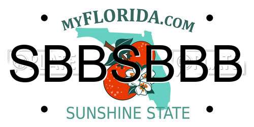 SBBSBBB Florida License Plate
