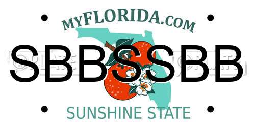 SBBSSBB Florida License Plate