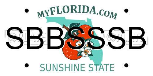 SBBSSSB Florida License Plate