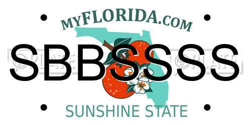 SBBSSSS Florida License Plate