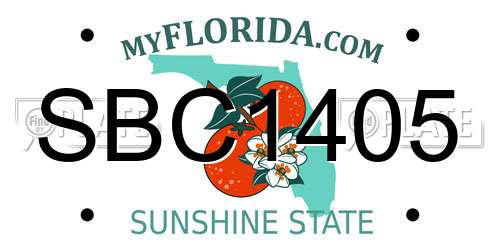 SBC1405 Florida License Plate