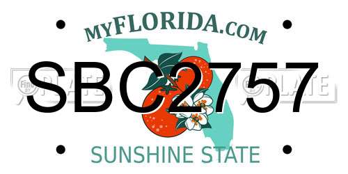 SBC2757 Florida License Plate