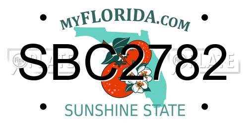 SBC2782 Florida License Plate