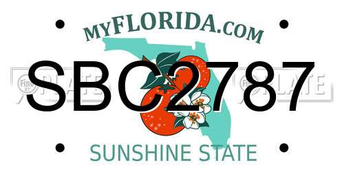 SBC2787 Florida License Plate