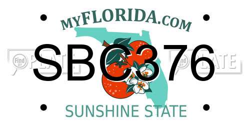 SBC376 Florida License Plate