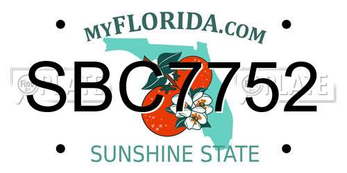 SBC7752 Florida License Plate