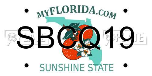 SBCQ19 Florida License Plate