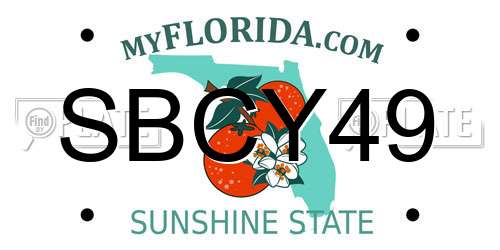 SBCY49 Florida License Plate