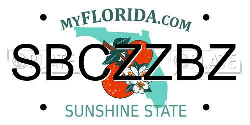SBCZZBZ Florida License Plate