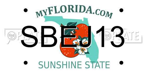 SBEJ13 Florida License Plate