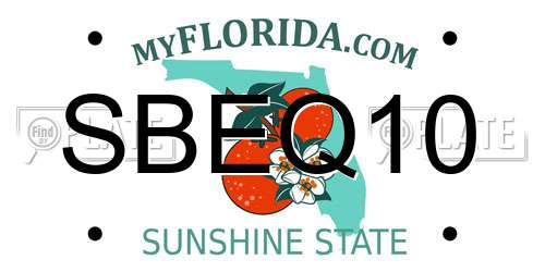 SBEQ10 Florida License Plate