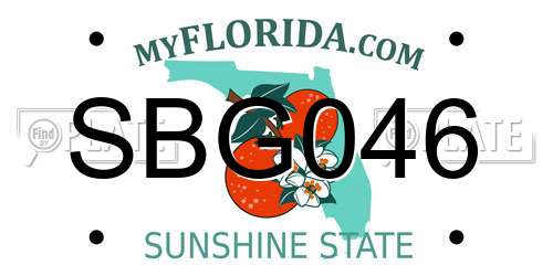 SBG046 Florida License Plate