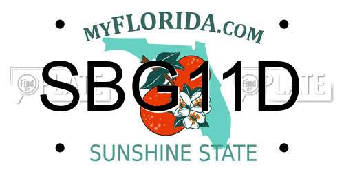 SBG11D Florida License Plate