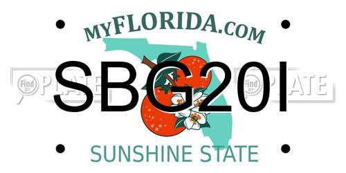 SBG20I Florida License Plate