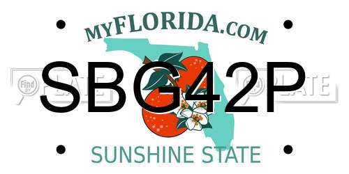 SBG42P Florida License Plate