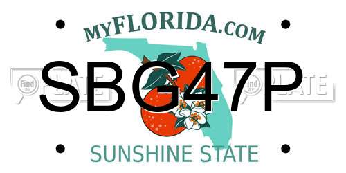 SBG47P Florida License Plate