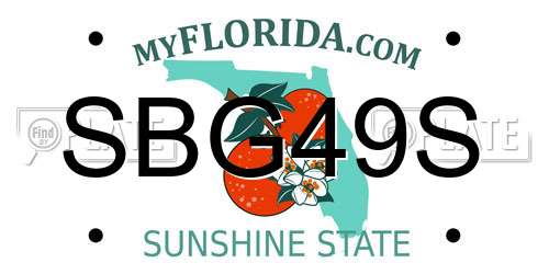 SBG49S Florida License Plate
