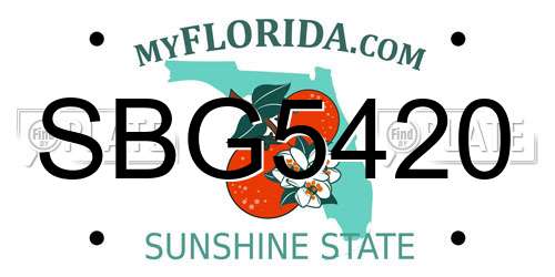 SBG5420 Florida License Plate