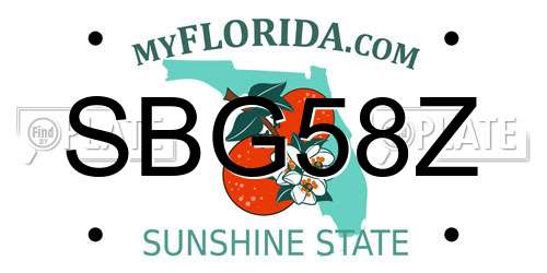 SBG58Z Florida License Plate