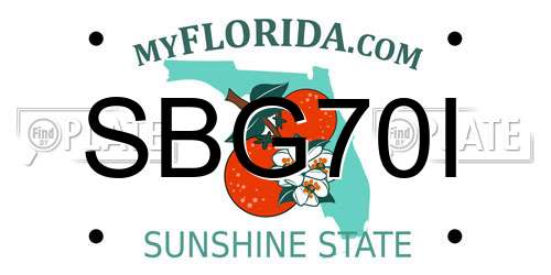 SBG70I Florida License Plate