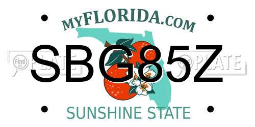 SBG85Z Florida License Plate
