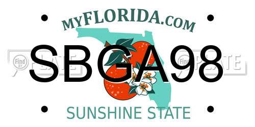 SBGA98 Florida License Plate
