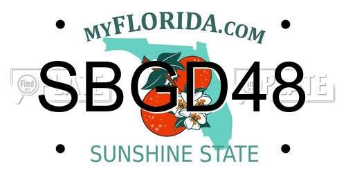 SBGD48 Florida License Plate