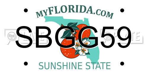 SBGG59 Florida License Plate