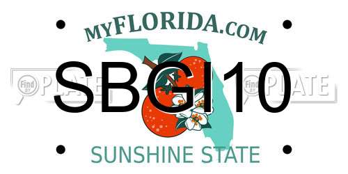 SBGI10 Florida License Plate