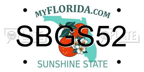 SBGS52 Florida License Plate